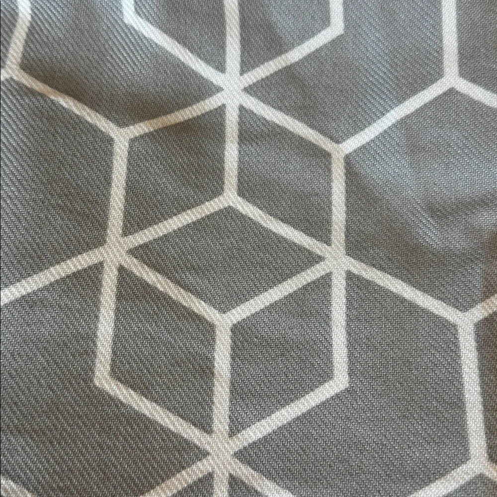 Gray Geometric Patterned Shower Curtain